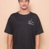 Camiseta oversize preta estampada Oklahoma