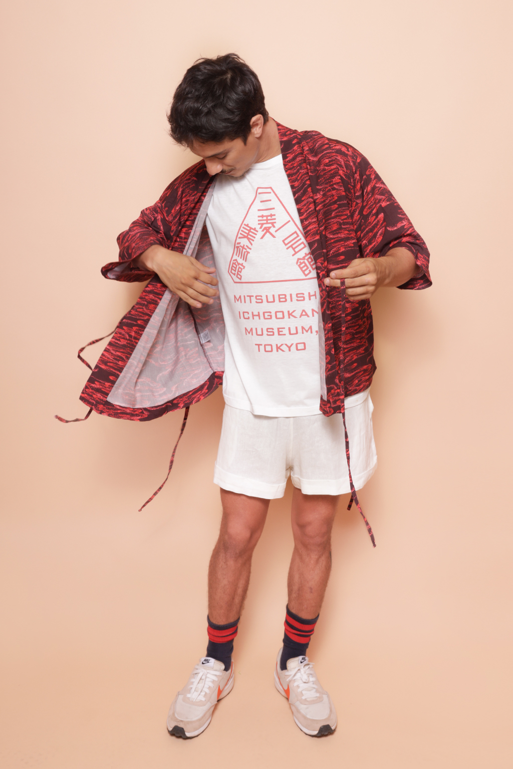 Kimono estampado água viva