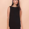 Vestido regata curto preto em viscose