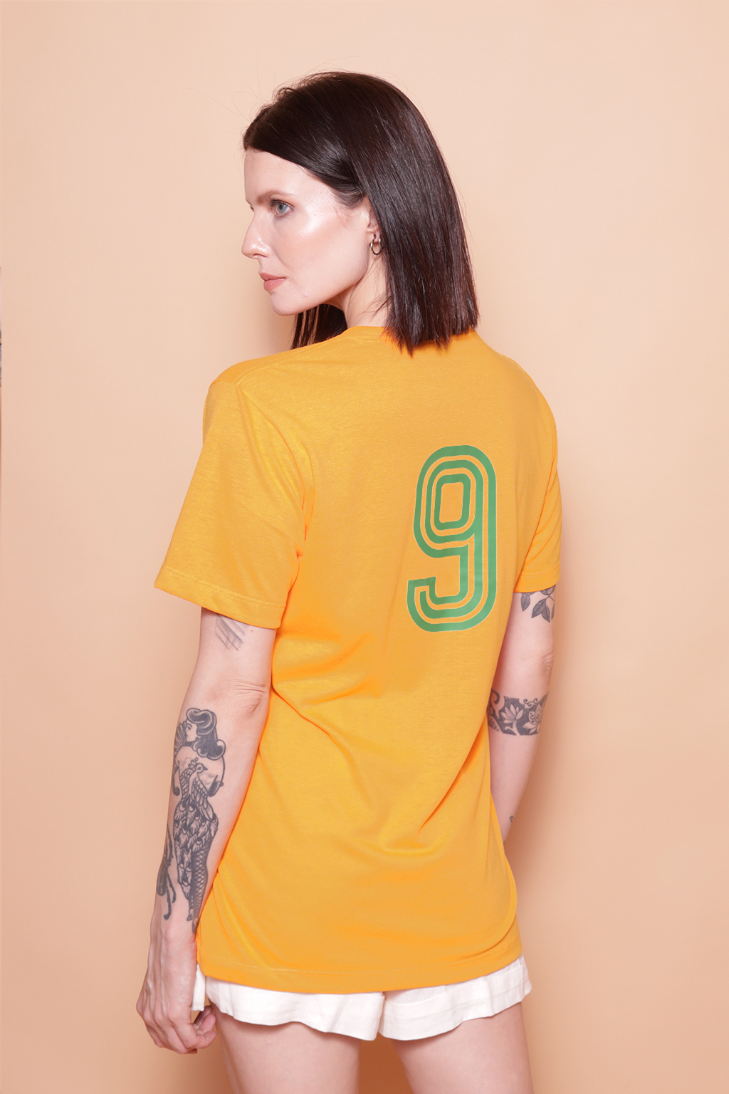 Camiseta amarela estampada Saint-Étienne DTF