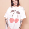 Camiseta oversize estampada Cereja