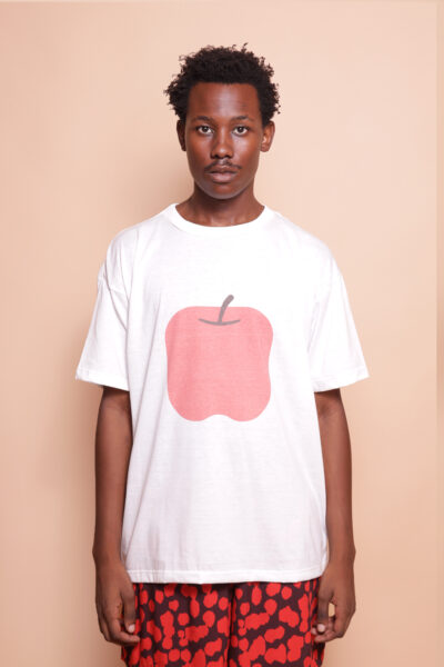 Camiseta oversize estampada Maçã