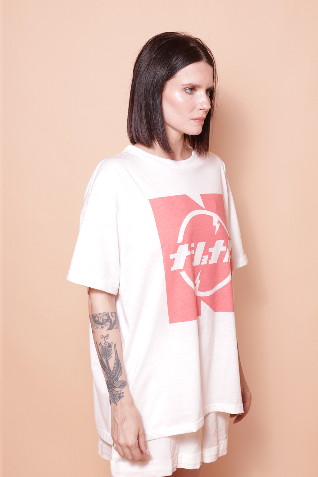 Camiseta oversize estampada National Japão