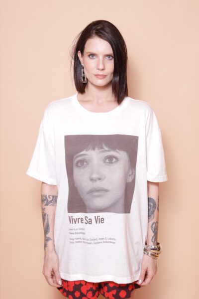 Camiseta oversize estampada Viver a vida