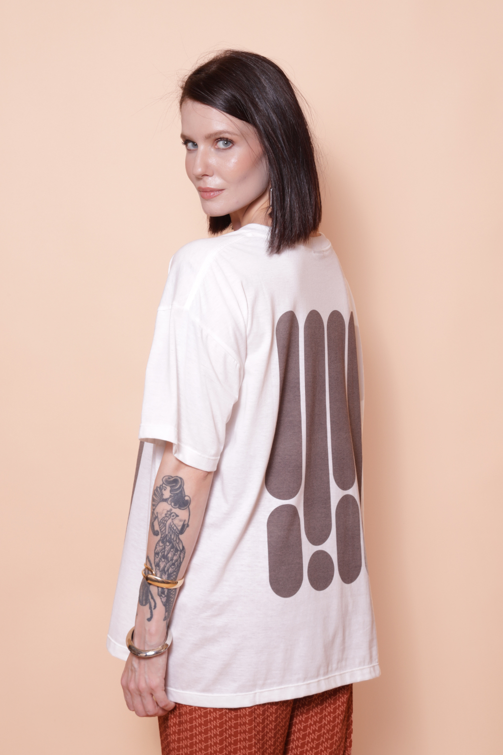 Camiseta oversize estampada Tubos