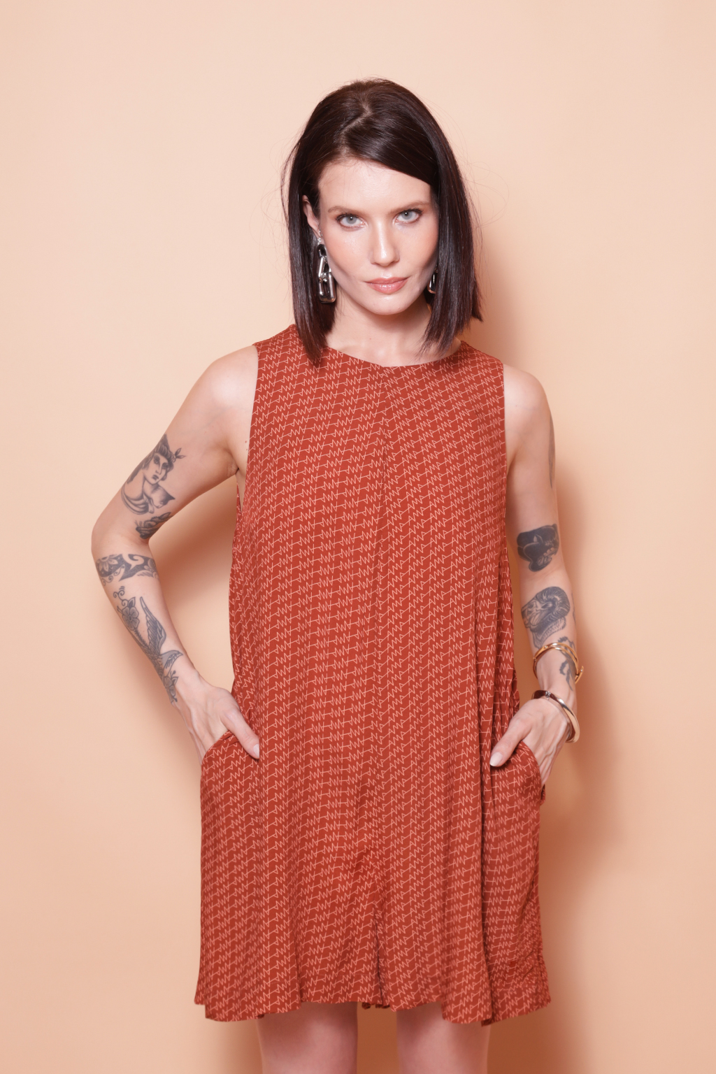 Macaquinho amplo estampa digital AMP corrido