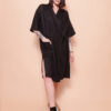 Vestido kimono linho preto