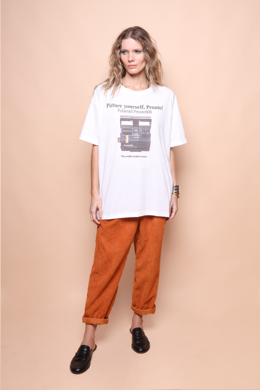 Camiseta oversize estampada Polaroid Pronto