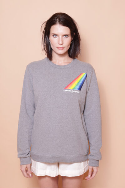 Blusão cinza estampado Transbrasil