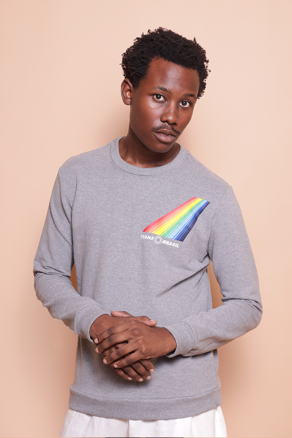 Blusão cinza estampado Transbrasil