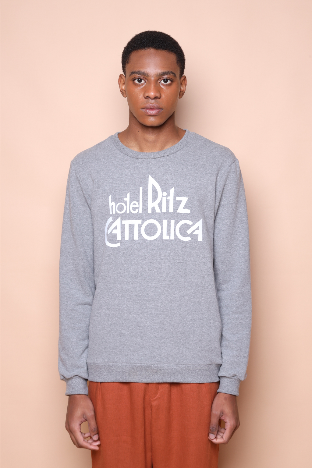 Blusão cinza estampado Hotel Ritz