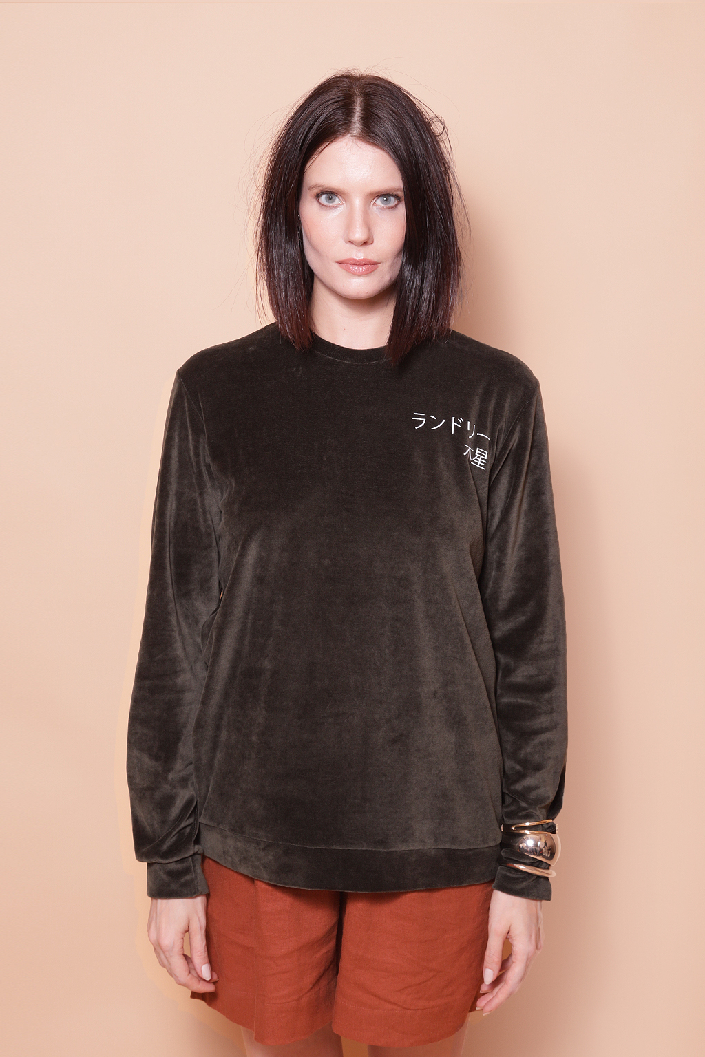 Blusão plush verde estampado Lavanderia Júpiter DTF