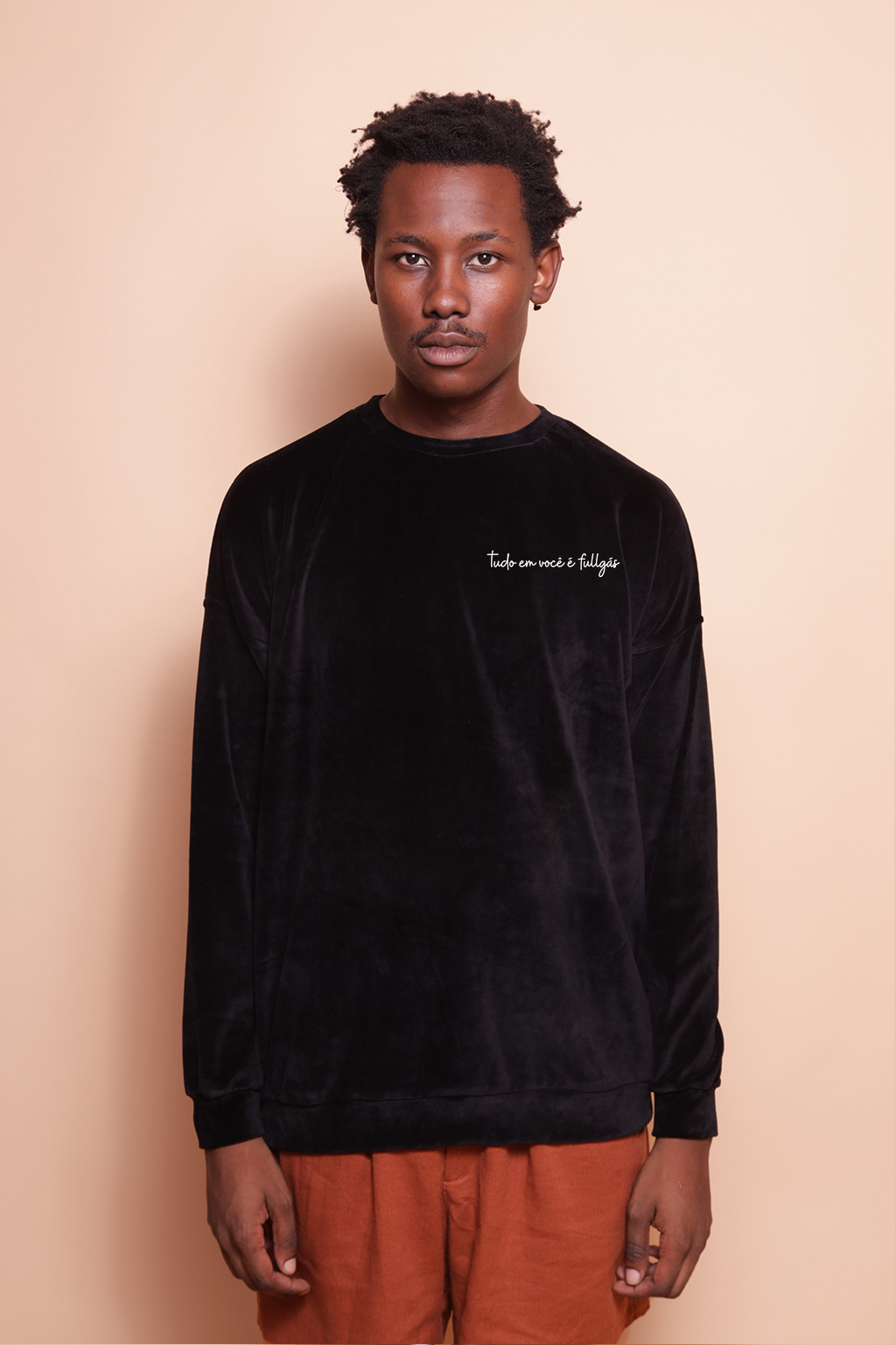 Blusão oversize plush preto Fullgás