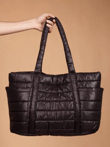 Bolsa puffer 2 bolsos preta - Imagem 3