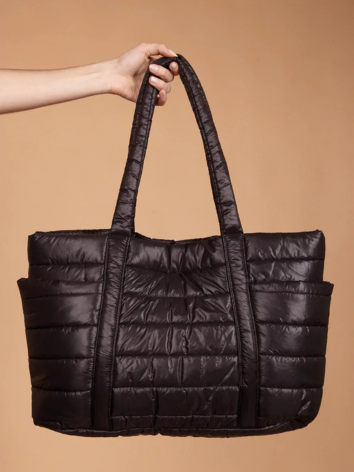 Bolsa puffer 2 bolsos preta - Imagem 3