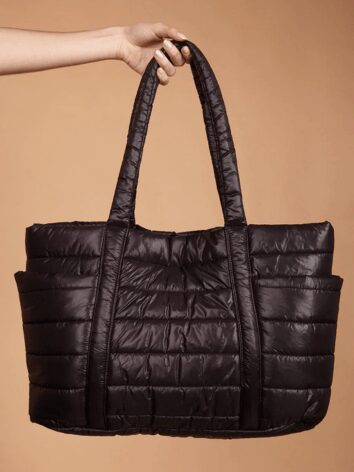 Bolsa puffer 2 bolsos preta - Imagem 5