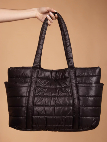 Bolsa puffer 2 bolsos preta - Imagem 5