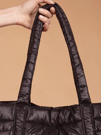 Bolsa puffer 2 bolsos preta - Imagem 6