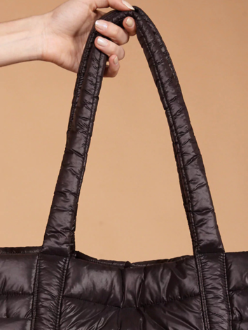 Bolsa puffer 2 bolsos preta - Imagem 6