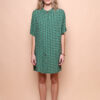 Vestido camisa estampado Cubos Verdes