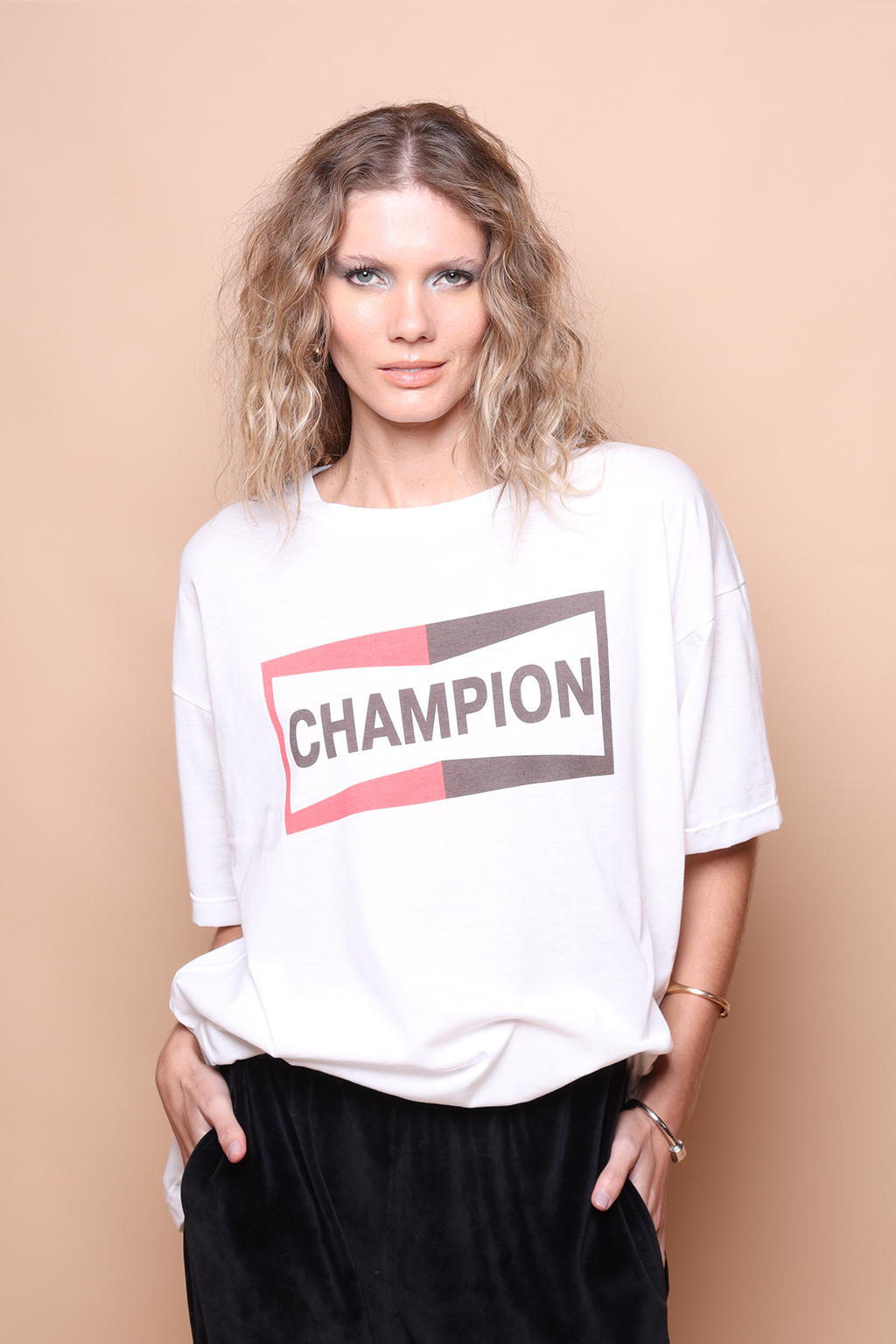 Camiseta oversize estampada Champion