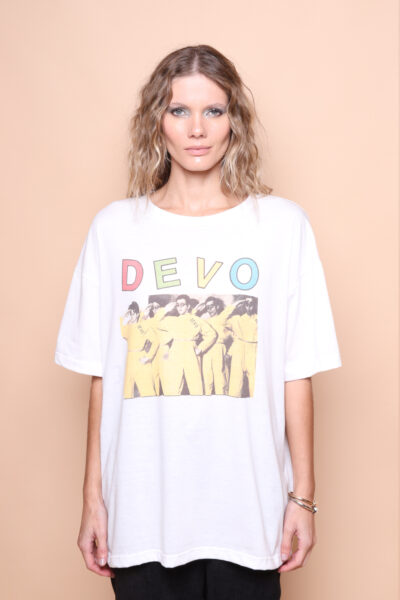 Camiseta oversize estampada Devo