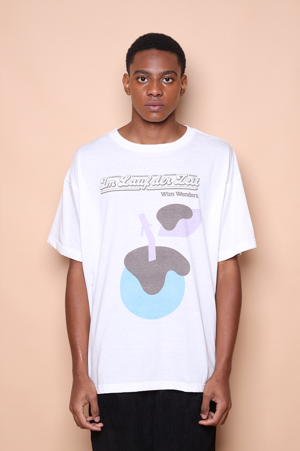 Camiseta oversize estampada No Decurso do Tempo