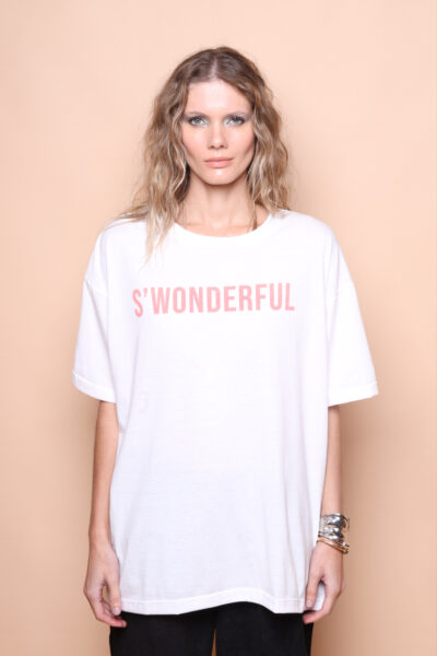 Camiseta oversize estampada S'wonderful