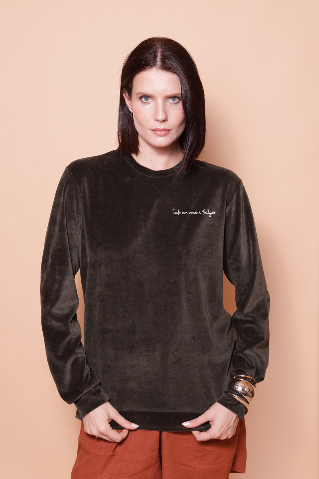 Blusão plush verde Fullgás