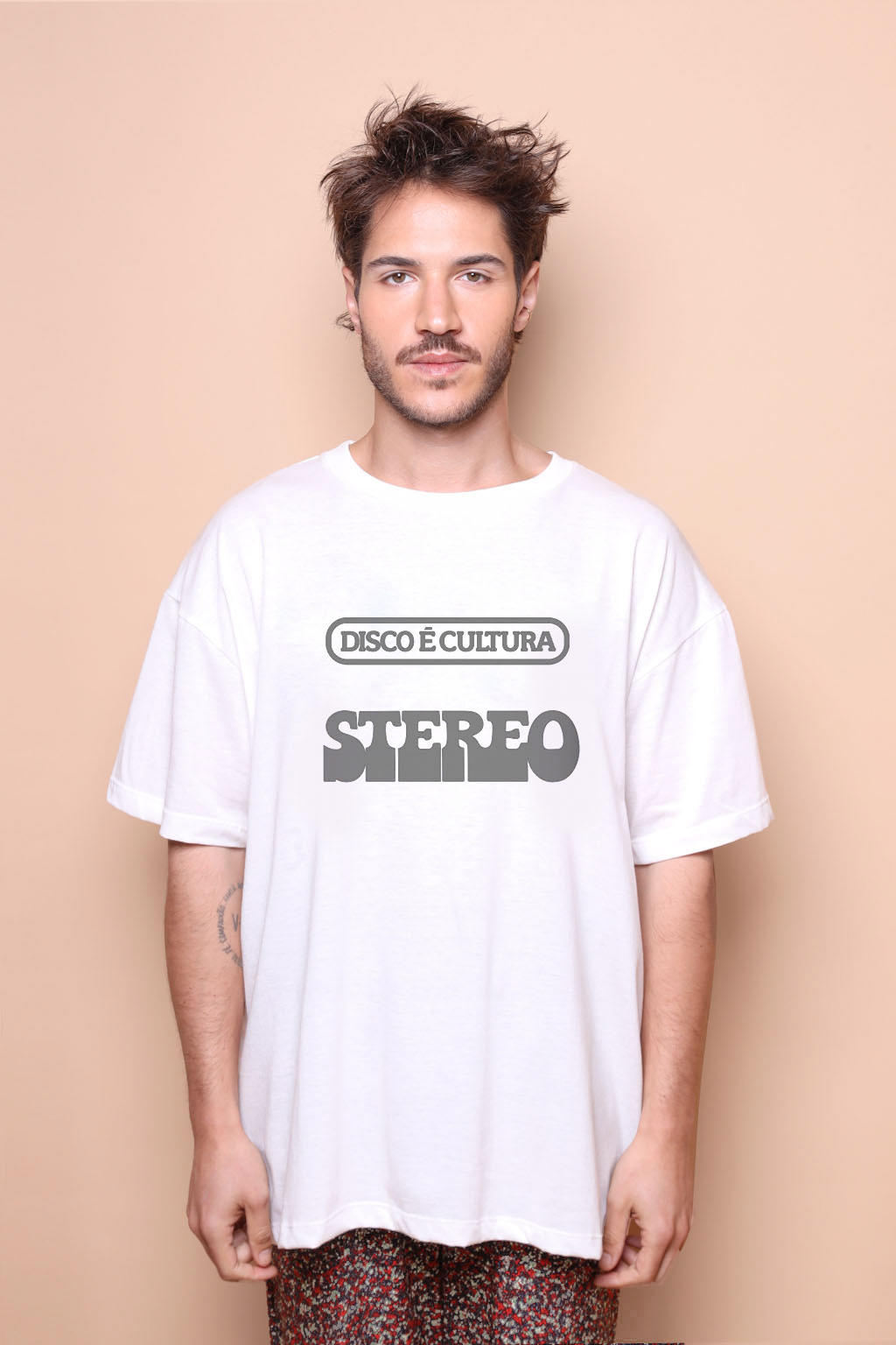 Camiseta oversize estampada Disco é Cultura
