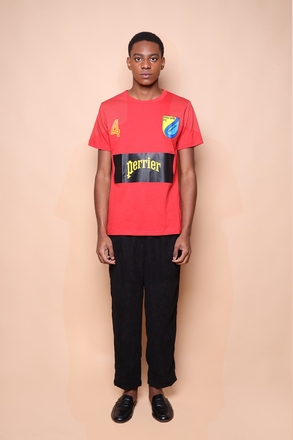 Camiseta vermelha estampada Blau Gelb