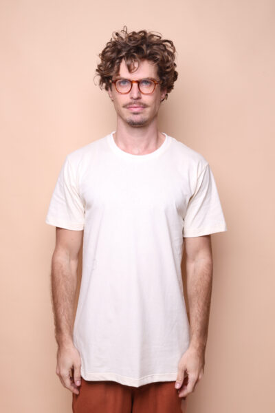 Camiseta básica algodão off-white