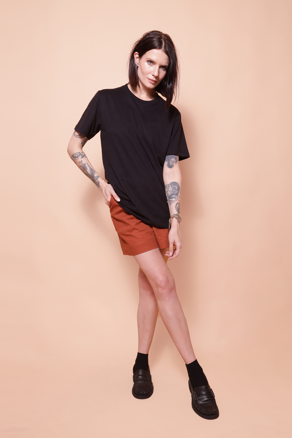 Camiseta básica algodão preta