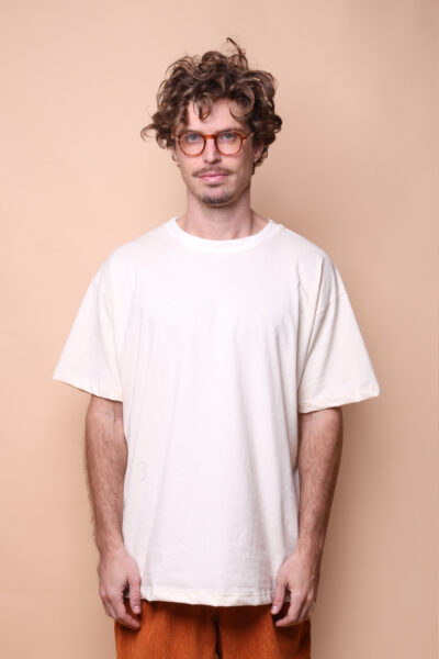 Camiseta oversize algodão off-white