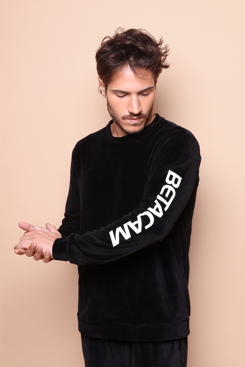 Blusão plush preto Betacam