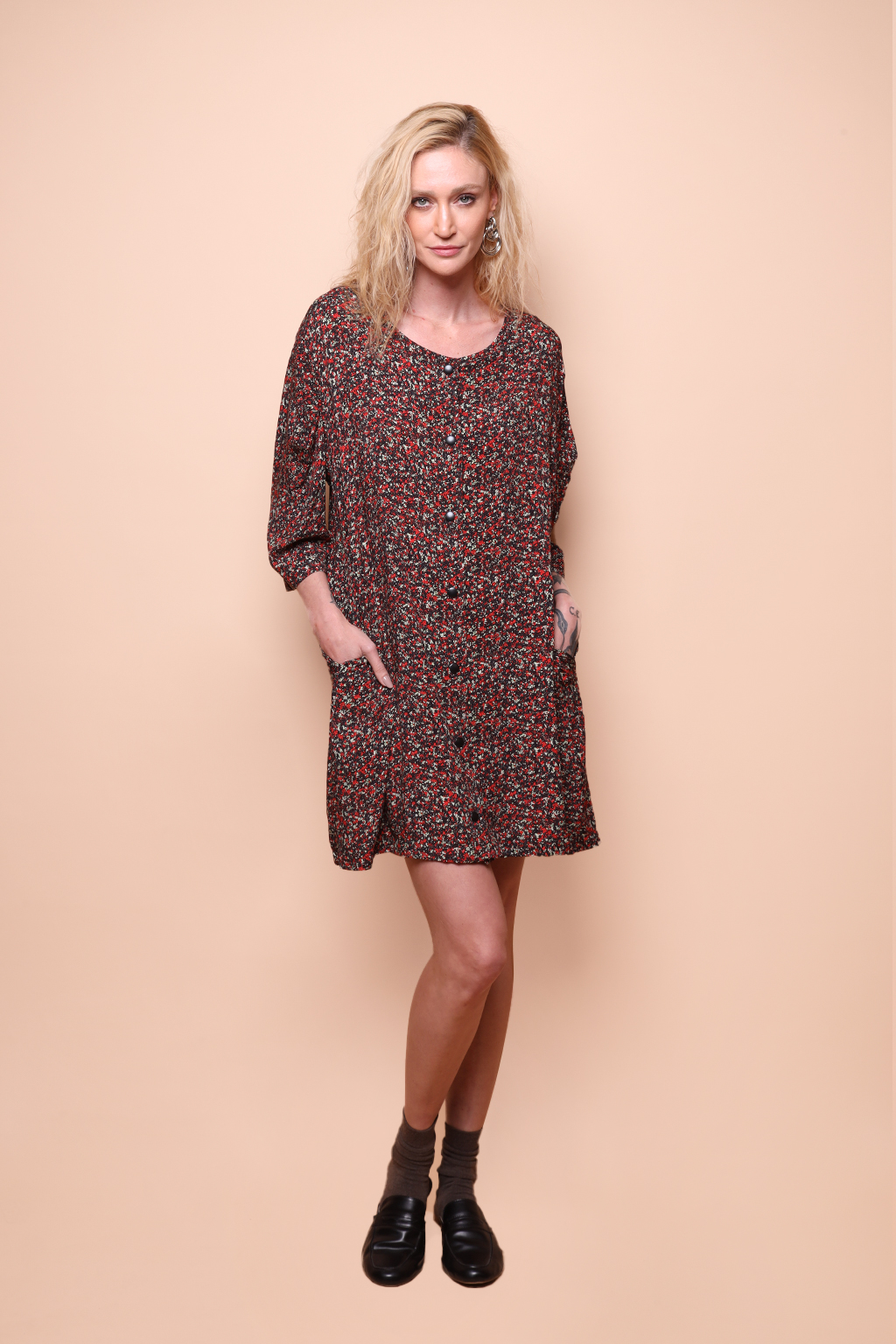 Vestido jaqueta estampado Células