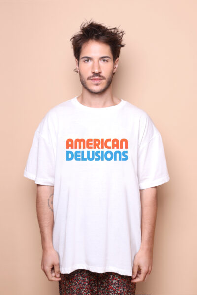 Camiseta oversize estampada American Delusions