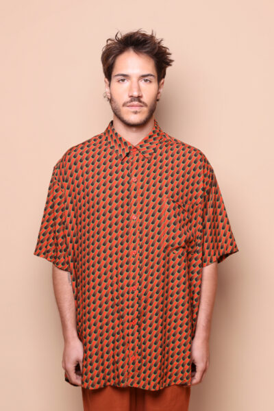 Camisa ampla estampada Trançado