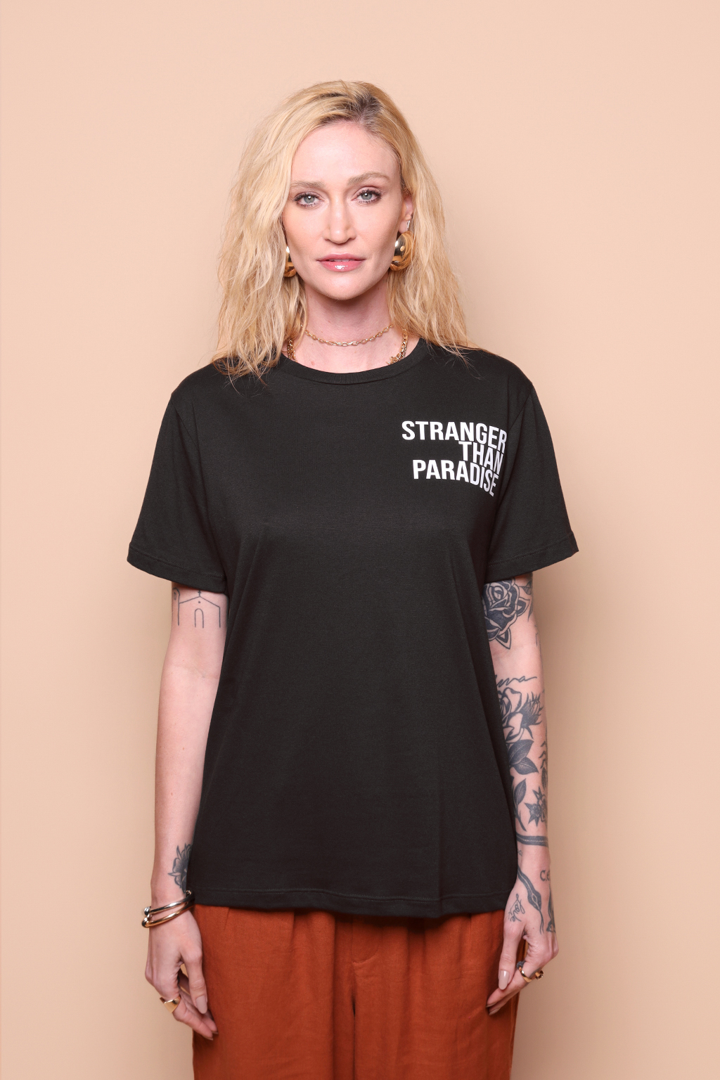 Camiseta preta estampada Stranger Than Paradise
