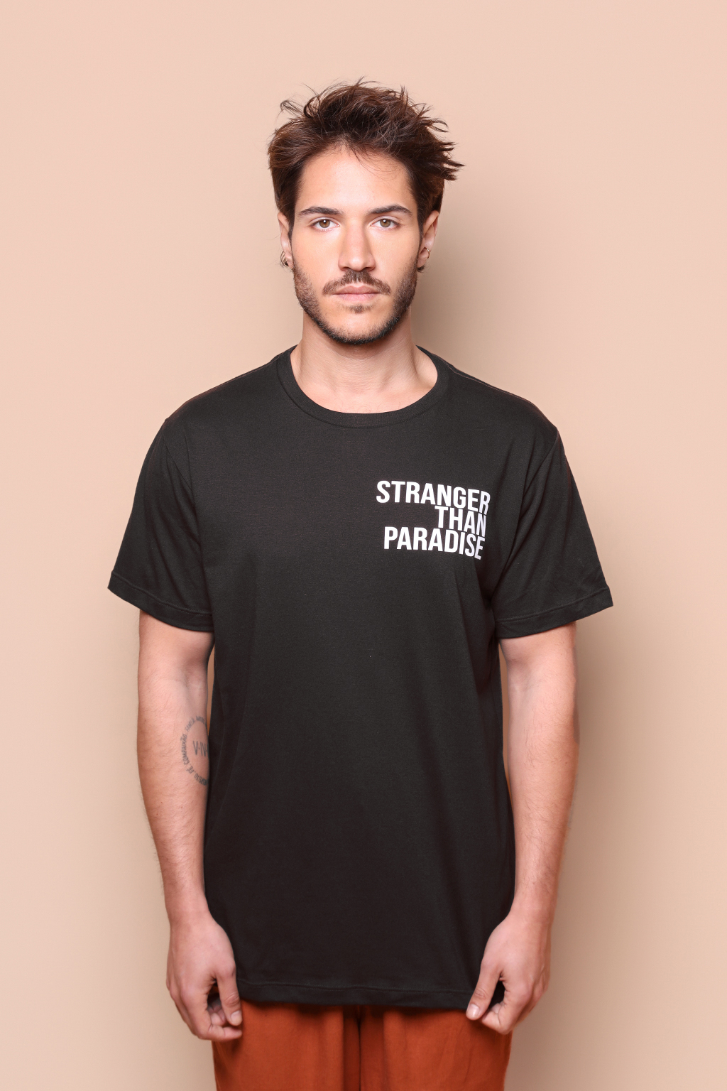 Camiseta preta estampada Stranger Than Paradise
