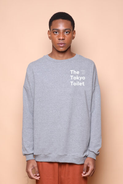 Blusão oversize cinza estampado Tokyo Toilet