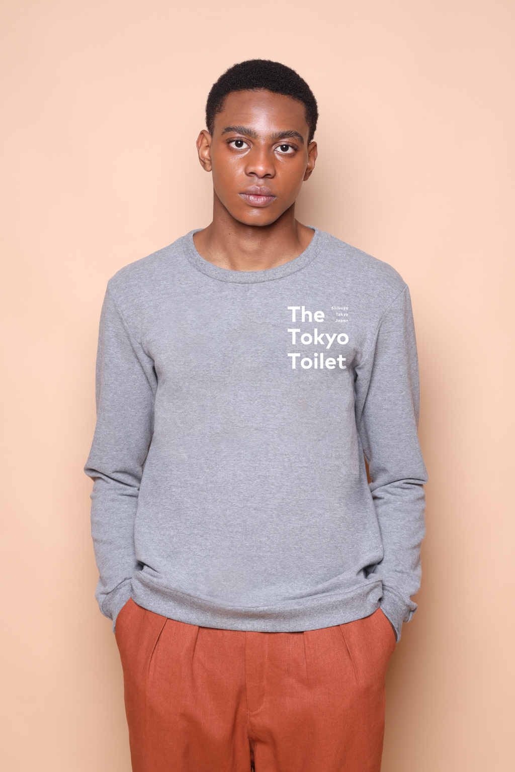 Blusão cinza estampado Tokyo Toilet