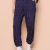 Calça jogger estampada Grade marinho
