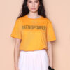 Camiseta amarela estampada Menopower