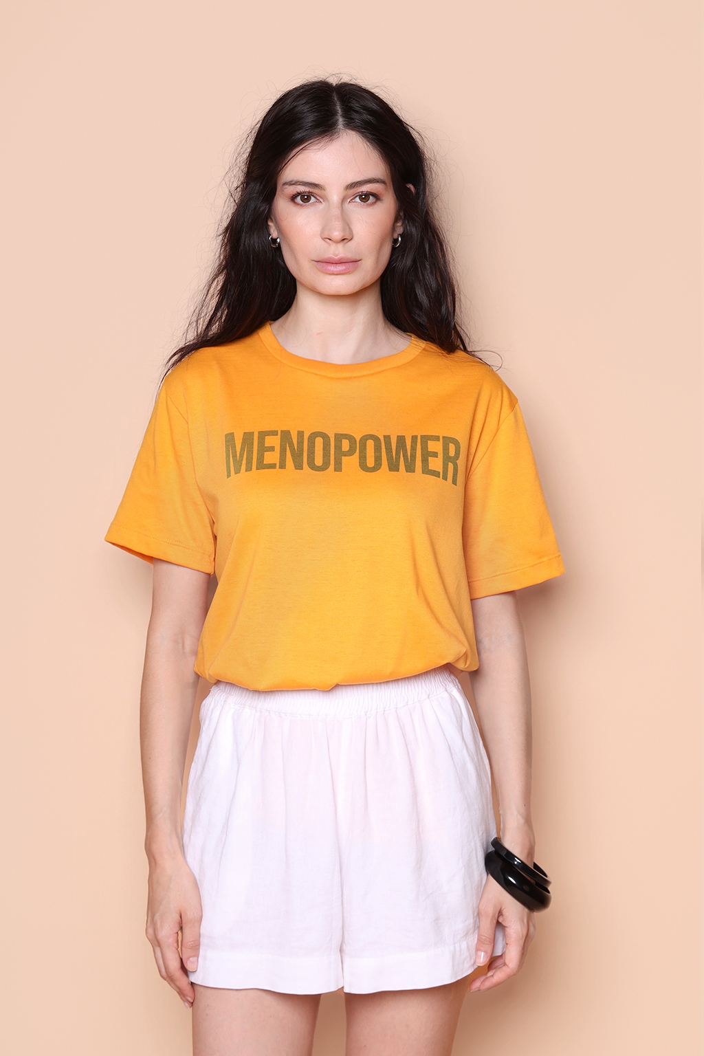 Camiseta amarela estampada Menopower