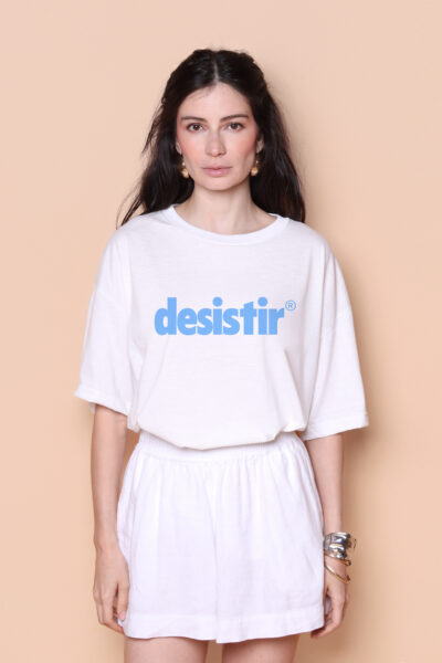 Camiseta oversize estampada Desistir