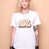 Camiseta estampada Beijo triplo
