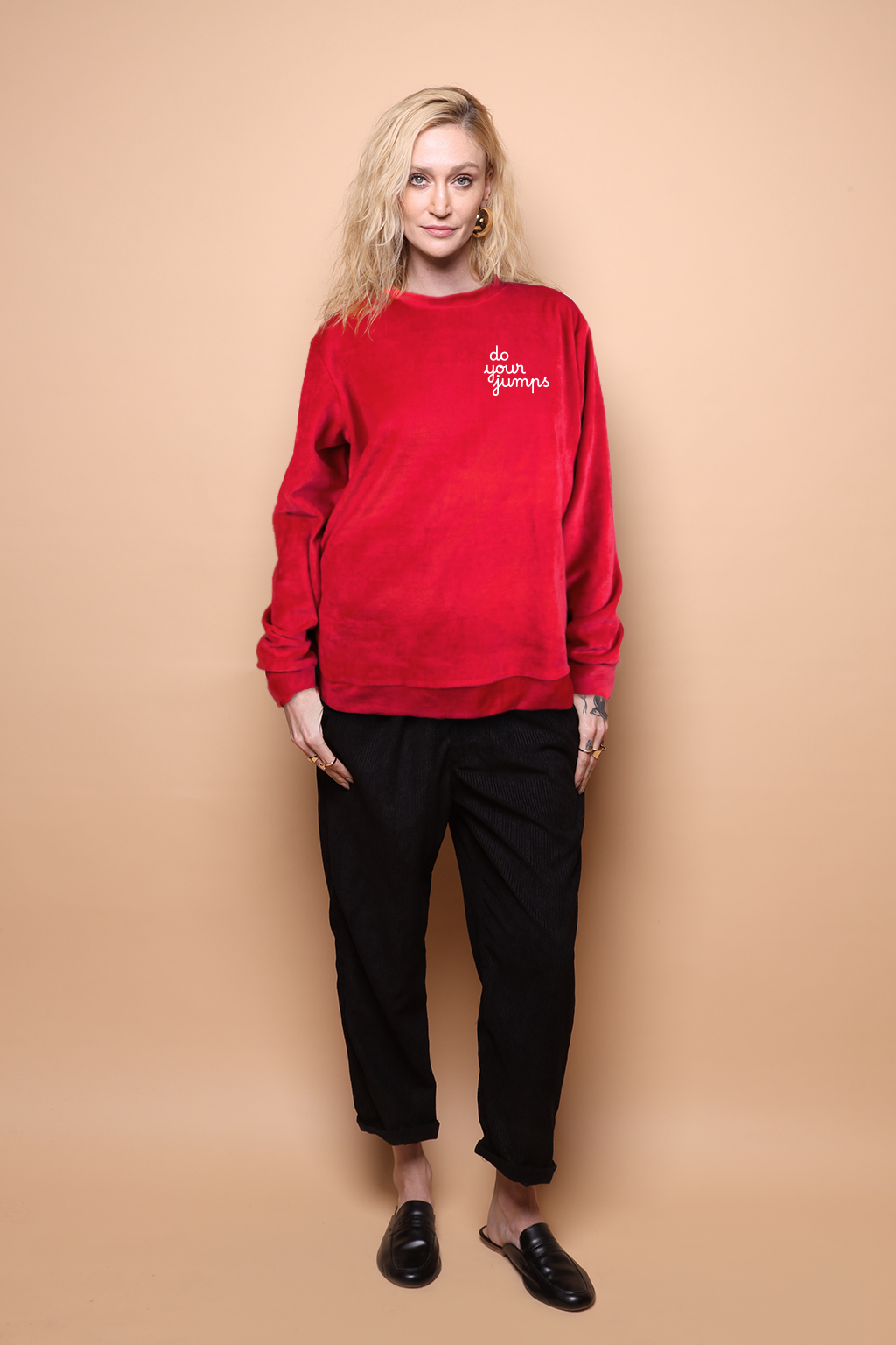 Blusão plush vermelho Do your jumps