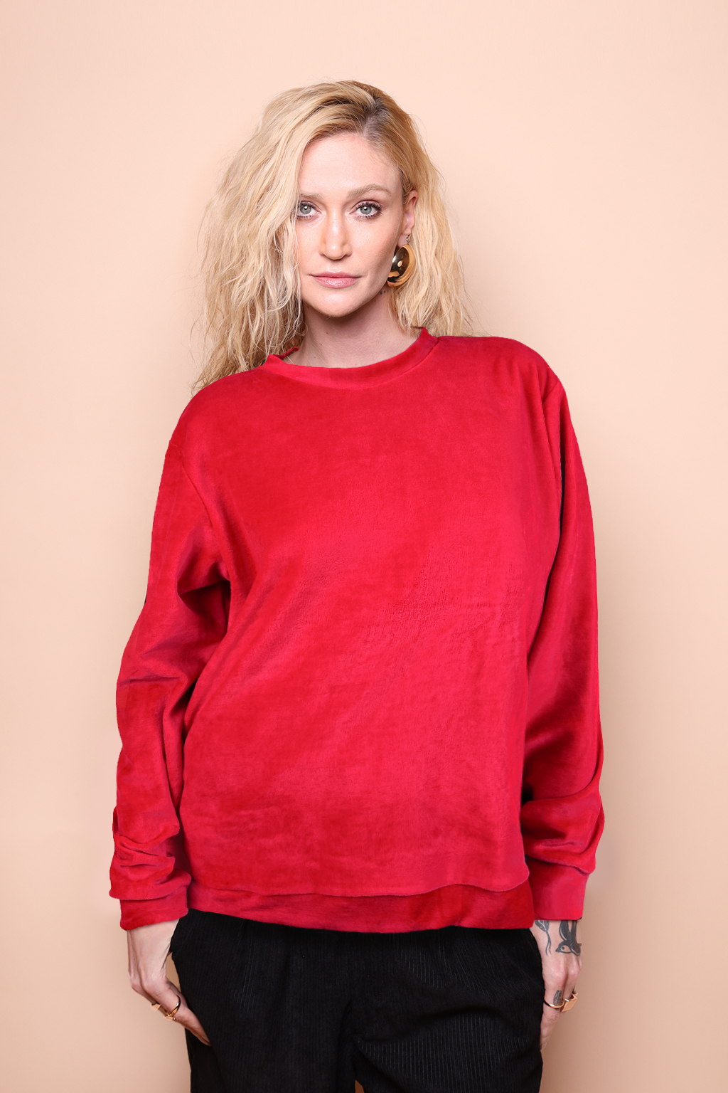 Blusão plush vermelho