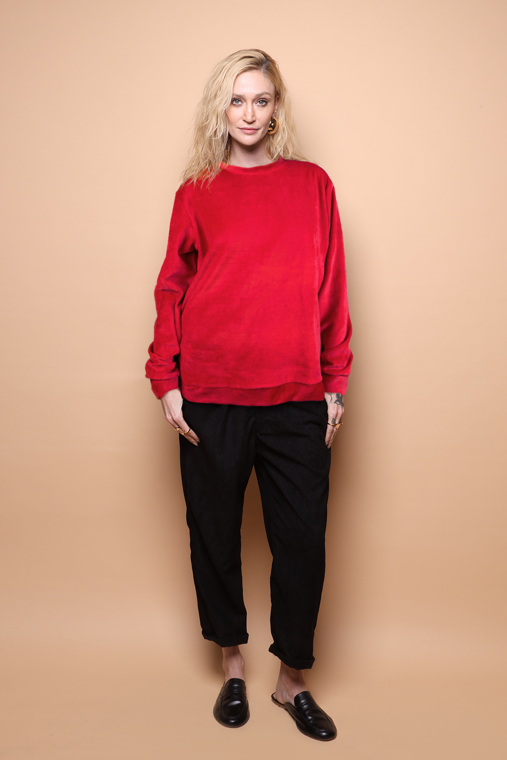 Blusão plush vermelho